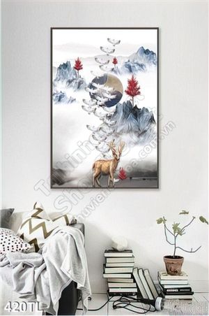 Tranh lụa 3D phong thủy đẹp