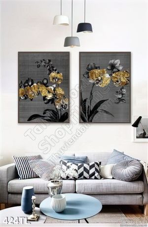 Tranh lụa 3D hoa lan kim tiền đẹp