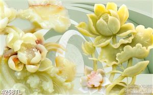 Tranh hoa sen giả ngọc xanh 6D