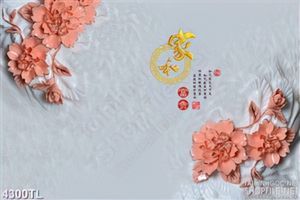 Tranh cẩm chướng đỏ in gạch