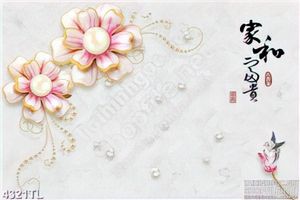 Tranh lụa trang trí hoa 4D