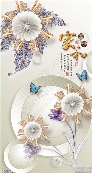 Tranh khổ dọc hoa giả ngọc