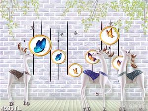 Tranh 3D nghệ thuật 3 chú nai