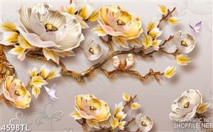 Tranh lụa hoa mai giả ngọc