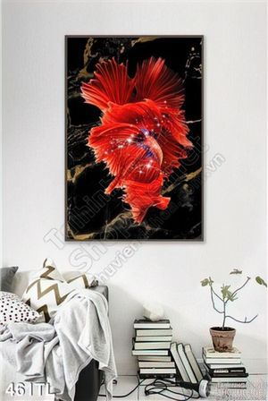Tranh lụa 3D cá nghệ thuật đẹp