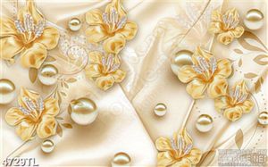Tranh lụa hoa vàng gold in uv