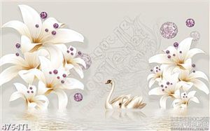 Tranh lụa hoa lili đẹp