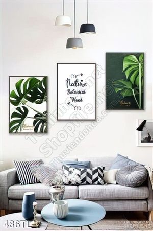 Tranh lụa 3D các loại lá treo tường đẹp