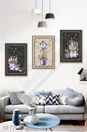 Tranh lụa 3D bình hoa trang trí treo tường đẹp