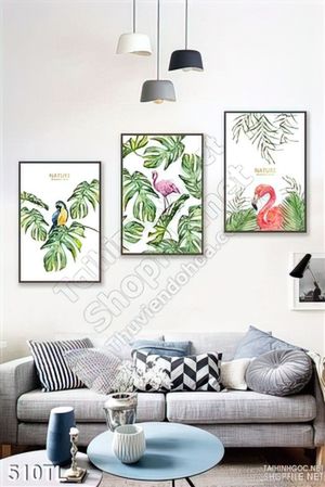 Tranh lụa 3D chim Hạc và cây đẹp
