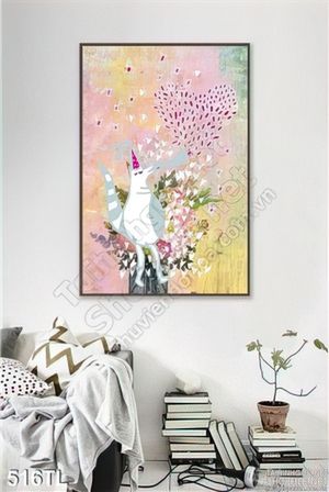 Tranh lụa 3D sơn dầu hiện đại