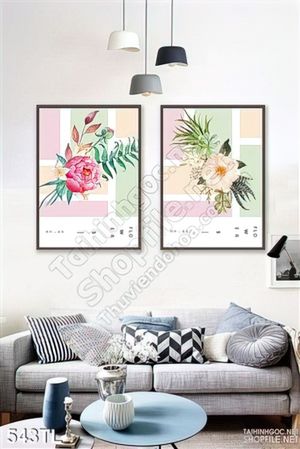 Tranh lụa 3D mùa nước hoa hồng đẹp