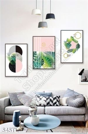 Tranh lụa 3D lá trang trí đẹp