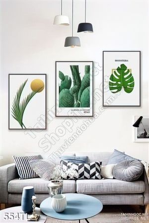 Tranh lụa 3D lá cây treo tường đẹp