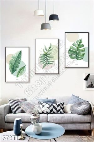 Tranh lụa 3D bộ sưu tập lá cây