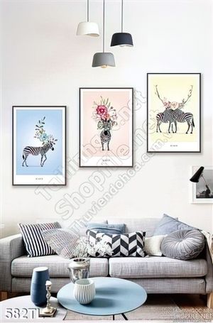 Tranh lụa 3D ngựa Vằng mới nhất