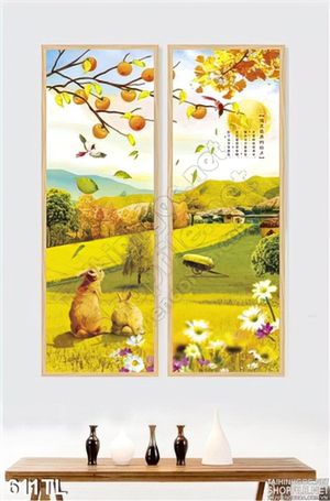 Tranh lụa 3D in lịch mới nhất