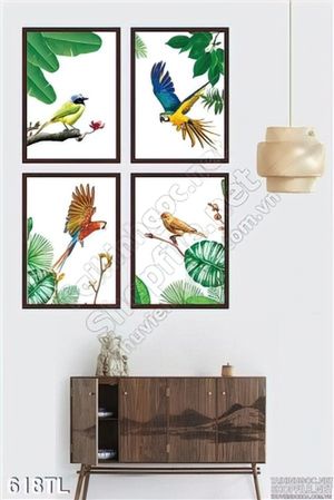 Tranh lụa 3D bình hoa trang trí trang trí đẹp