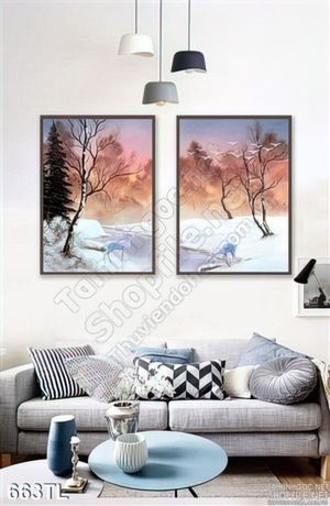 Tranh lụa 3D khu rừng nghệ thuật
