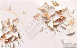 Tranh lụa 3D hoa Lan in gạch chất lượng cao