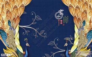 Tranh lụa 3D chim phượng hoàng đẹp