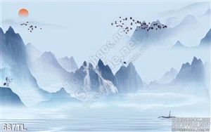 Tranh lụa 3D màu nước thư pháp treo tường đẹp