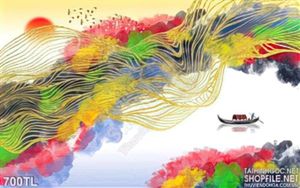 Tranh lụa 3D quê hương nghệ thuật treo tường