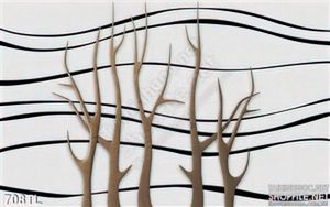 Tranh lụa 3D họa tiết in gạch hiện đại