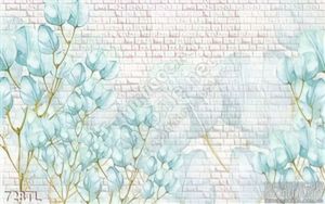 Tranh lụa 3D hoa trang trí tường