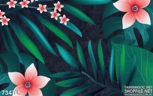 Tranh lụa 3D hoa nghệ thuật đẹp