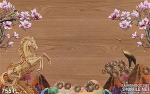 Tranh lụa 3D ngựa đẹp độc đáo