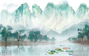 Tranh lụa 3D màu nước đẹp độc đáo