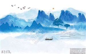 Tranh lụa 3D màu nước trang trí treo tường