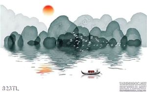 Tranh lụa 3D màu nước trang trí treo tường đẹp