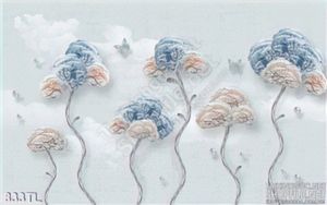 Tranh lụa 3D hoa nghệ thuật hiện đại trang trí phòng khách