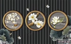 Tranh lụa 3D hoa sứ treo tường nghệ thuật