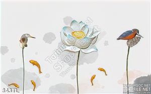 Tranh giả ngọc hoa sen trang trí tường