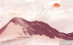 Tranh màu nước núi treo tường đẹp