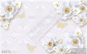 Tranh lụa 3D hoa hồng nghệ thuật treo tường