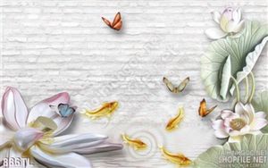 Tranh giả ngọc hoa sen trang trí tường mới nhất