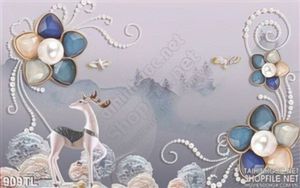 Tranh lụa 3D hoa trang sức treo tường