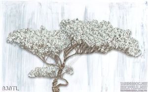 Tranh decor cây trang trí nội thất đẹp