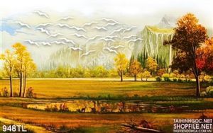 Tranh sơn dầu phong cảnh Châu Âu trang trí tường