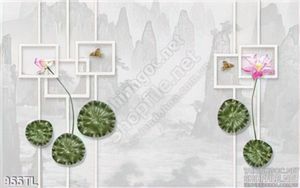 Tranh hoa sen trang trí tường đẹp