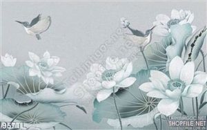 Tranh hoa sen phong thủy trang trí đẹp