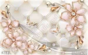 Tranh lụa 3D hoa kim cương treo tường phòng khách