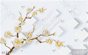 Tranh lụa 3D hoa Đại in gạch mới nhất