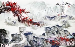 Tranh cành đào tết trong tranh