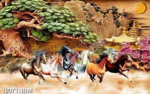 Tranh bát mã trang trí tường đẹp