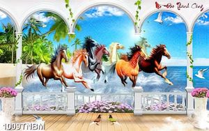 Tranh bát mã vượt biển file gốc